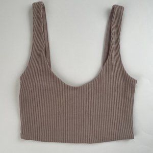 Forever 21 Crop Bra Top Taupe Size S NWT